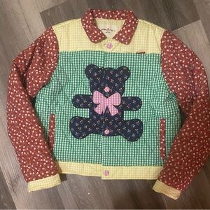 Teddy Fresh Multicolor Gingham Bear Shirt for Women M-L